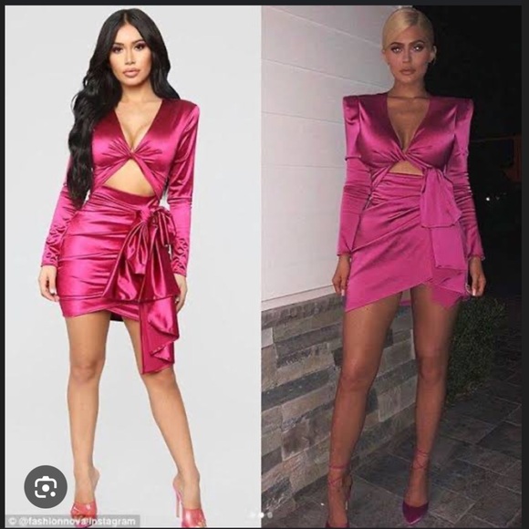 Pink Satin Dress - Picture 3 of 3